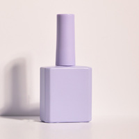 Botol Kosong Gel UV Ungu 10ml Bentuk Kotak dari Stock Factory, Kemasan Botol Kaca untuk Gel Nail Polish UV
