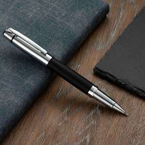 Business PU Material Metal Ballpoint <b>Pen</b> with logo Business Signature Metal <b>Pen</b> Black Custom <b>Pen</b> Suitable for Corporate Gifts - Product Image 2