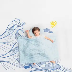 नए डिजाइन पर्यावरण के अनुकूल सांस लेने योग्य आराम डबल साइड बच्चों बांस गर्मियों ठंडा कंबल