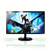 Nouveau Moniteur PC Plat LED TN Noir 19,5 Pouces, Vente en Gros Usine, 1600x900 HD+, 60Hz, VGA, Montage VESA, Temps de Réponse 3,6ms, Usage Professionnel