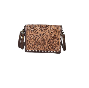 High Quality Real Cowhide Tooled Women <b>Crossbody</b> Handbag Genuine Leather Boho Western <b>Purse</b> Stylish Everyday Accessory - Product Image 1