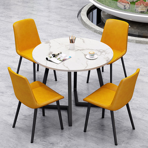 Bàn Ăn Gỗ tròn và 4 ghế đặt cho quán cà phê giải trí hoặc cuộc họp văn phòng để đàm phán - Product Image 3