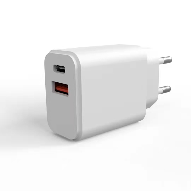 USB C Charger Cube Wall Plug Fast Charging 2-Port PD+QC 18W Power Adapter for IOS & Computer Phones