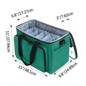 Large Capacity Yarn <b>Storage</b> Bag with Handle <b>Knitting</b> Bag Yarn Organizer for Crochet Hooks - Product Image 6