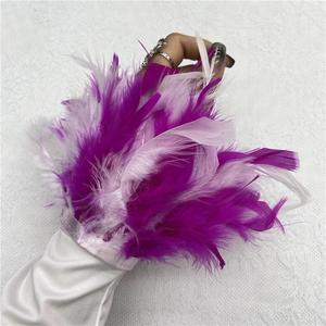 Phụ Nữ Lông Thú Tự Nhiên Còng Lông Sexy Snap Trên Vòng Đeo Tay Cánh Tay Cuff Áo Sơ Mi Tay Áo Cho Phụ Nữ Thực Đà Điểu Lông Vòng Chân Cổ Tay Cuff - Product Image 5