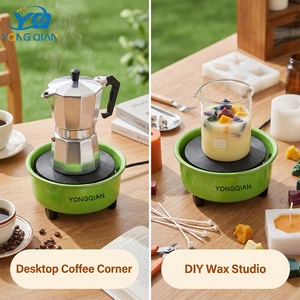 YONGQIAN Mini Estufa Eléctrica <span class=keywords><strong>de</strong></span> 300W, Placa Calefactora Compacta <span class=keywords><strong>de</strong></span> un Solo Quemador para Derretir Cera, Café, Té, Oficina - Product Image 5