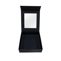 Boîte à chocolat en papier de luxe noire personnalisée pour la Saint-Valentin, avec fenêtre, pour barres chocolatées, bonbons, confiseries, chocolats, cadeaux