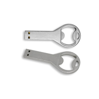 Kdata USB Flash drive logam kustom harga grosir 128GB 8GB pembuka botol Logo gratis flashdisk 64GB 32GB Mini promosi kustom