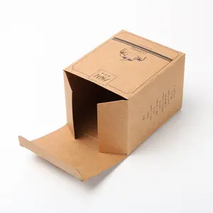 Eco-friendly Recycle Brown Kraft Paper Folding Mailer Box Corrugated Cardboard Box Custom Logo Shipping Boxes