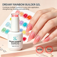 Kit de vernis à ongles en gel UV HS Private Label sans HEMA ni TPO, couleurs de construction, design de flacon, longue tenue, fournitures en gros