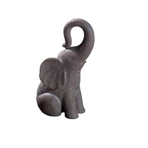 Estatua de elefante para exteriores, escultura de Color blanco para jardín, decoración del hogar, Animal de resina náutico, Europa