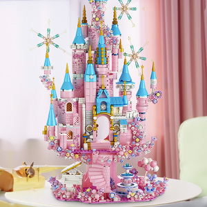 Princesse romantique château bloc de construction ensemble ABS plastique 3D Puzzle décoration jouets éducatifs pour enfants adultes modèle jouet cadeau - Product Image 5