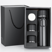 Bouteille d'eau isotherme à double paroi en acier inoxydable avec grande poignée, design moderne américain, idéale pour le sport, les aliments et comme idée cadeau