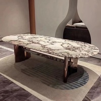 Baogeli Table à manger en marbre clair de luxe italien haut de gamme pour la maison et le restaurant Meubles de salle à manger élégants