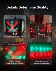 Feux de signalisation routière LED de 200 mm, 300 mm, 400 mm, croix rouge, flèche verte, avec revêtement protecteur en film transparent pour les systèmes de stationnement - Product Image 6