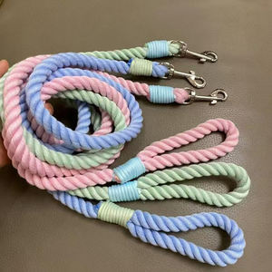 Gran oferta, correas de cuerda de algodón para perros, Correa suave sólida para mascotas para perros, entrenamiento para caminar con cómodo mango acolchado - Product Image 4