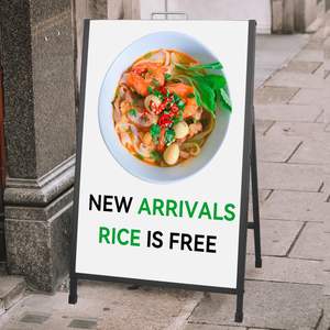 Support de signalisation en A de 24x36 pouces, best-seller, pour affichage publicitaire extérieur, support de sol en métal - Product Image 3