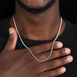 Großhandel 3mm Breite <span class=keywords><strong>22</strong></span> Zoll Lange Herren Edelstahl Panzerkette Individuelles Design Halskette für Männer und Frauen - Product Image 2