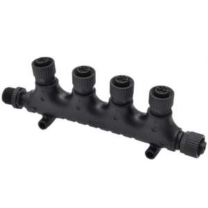 NMEA 2000 Répartiteur circulaire en plastique 6 voies 5 broches IP67 IP68 étanche M12 mâle à femelle pour marine - Product Image 4