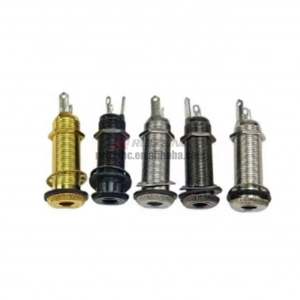 Conector Jack de Latón con Tubo Acanalado de 6.35mm (1/4 de Pulgada) para Entrada/Salida Estéreo de Guitarra y Bajo - Product Image 1