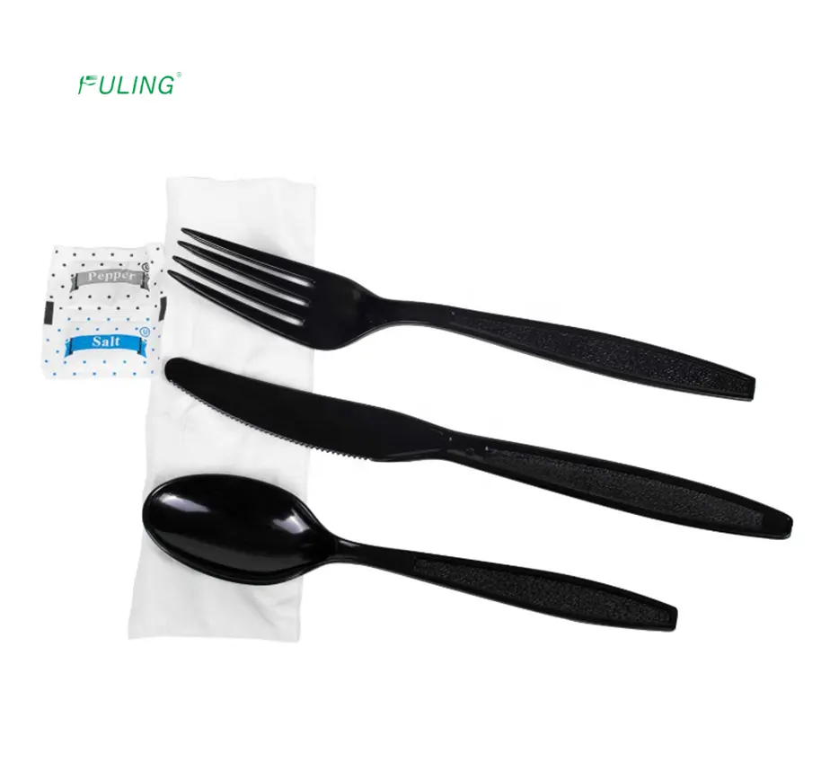 Heavy duty posate usa e getta set di posate forchette di plastica cucchiai forchette e coltelli nipkin
