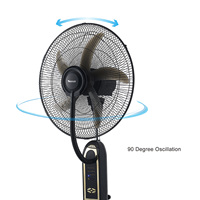 Ventilateurs de sol à jet d'eau pour refroidissement de l'air intérieur Ventilateur de brouillard domestique électrique de 18 pouces avec télécommande