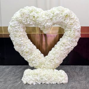 Arco de Flores en Forma de Corazón con Soporte, Fondo de Rosas Artificiales para Decoración de Escenarios de Boda, Arco de 2m en Forma de Corazón - Product Image 5