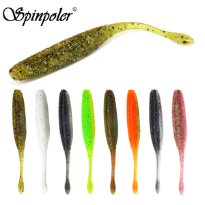 Señuelo de Pesca Spinpoler de 7.5cm, 9cm y 11cm, Dos Tonos, Cola Recta, Señuelo Artificial de Plástico Suave, Tipo Shad Impregnado en Sal - Product Image 1