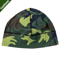 Bonnet de sport personnalisé en polyester extensible pour homme – Cyclisme, ski, activités de plein air – Maille respirante, motif camouflage – Bonnets ajustés pour homme