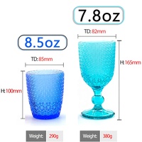 LANGXU marqueurs d'hôtel en cristal de neige gobelets bleus de haute qualité pour boire du vin vintage verre à vin de cerise verres à congélation de vin