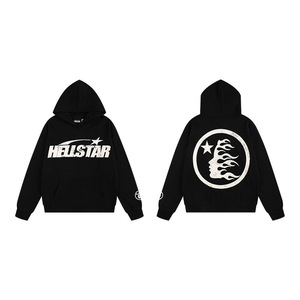 <span class=keywords><strong>Felpa</strong></span> con Cappuccio da Uomo in <span class=keywords><strong>Poliestere</strong></span>, Stile Retrò con Stampa Lettering, Vestibilità Ampia, Tendenza Transfrontaliera Euro-Americana - Product Image 1