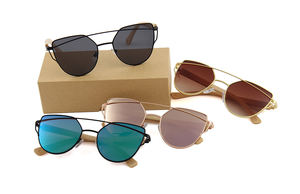 2025 mode Logo personnalisé lunettes de soleil de haute qualité métal cadre unisexe lunettes de soleil printemps charnière en gros bambou lunettes de soleil - Product Image 4