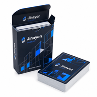 Cartes à jouer promotionnelles personnalisées Jinayon pour salons professionnels, jeu de cartes en papier couché 300g avec vernis sélectif mat, cadeau de réseautage