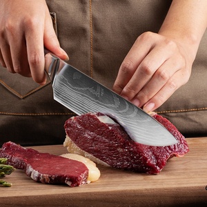 Professional Kitchen <b>Knife</b> Laser Damascus Pattern Chef <b>Knife</b> Set Japanese Style High Carbon Steel with Pakka Wood Handle - Product Image 3
