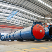 Autoclave industriel utilisé pour le durcissement du béton, ligne de production de blocs AAC, autoclave
