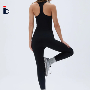 Monos activos de una pieza personalizados, <span class=keywords><strong>mono</strong></span> de mallas de longitud completa con cuello cuadrado para mujer - Product Image 3