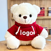 Oso de Peluche Súper Suave con Relleno de Algodón PP y Forro de Malla, Gorro y Banda para Graduación, Cumpleaños, Regalo para Estudiantes, Niños y Niñas