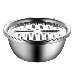 Stainless Steel <b>Colander</b> <b>Strainer</b> 24cm 26cm 28cm 30cm Kitchen Vegetable Washing Rice Rinsing Drain Basket - Product Image 1