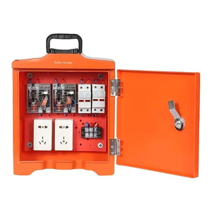 Transparent <b>Cover</b> IP54 Rated Portable Power Distribution Box Two 5-Hole Outlets Dual Voltage (220V/380V) 32cm ABS Case for Stage - Product Image 2