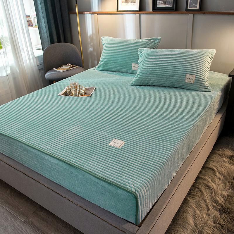 Роскошный цветной многоразовый теплый плюшевый защитный матрас из кораллового флиса с подогревом