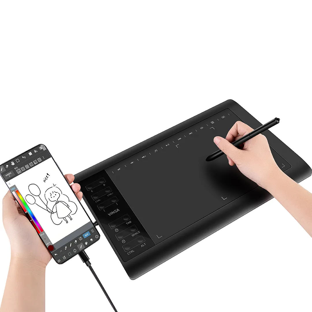 graphic tablet drawing pad with digital pen