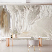 Papier peint mural texturé circulaire abstrait brun à effet 3D pour salon, hall d'hôtel et bureau