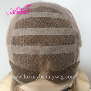 วิกผมทางการแพทย์18 "แบบเต็มศีรษะสำหรับ<span class=keywords><strong>ผู้หญิง</strong></span>ลูกไม้สวิสโปร่งใสเส้นผมทำจากซิลิโคน - Product Image 2