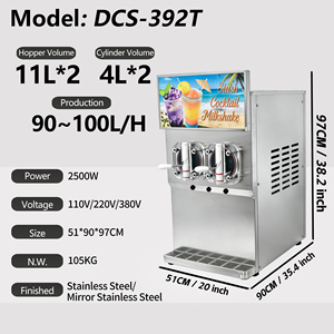 100L/H Commercial 2 Tanks Frozen Drinks Commercial <b>Machine</b> <b>Small</b> Frozen Beverage Cool Drink <b>Machine</b> For Slushy Maker <b>Machine</b> - Product Image 3