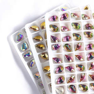 Xichuan Alta Qualidade K9 Vidro 7*10/10*14/13*18mm Gota Forma Ponto Voltar Strass Millennium Bling Glitter Nail Strass Prego - Product Image 4