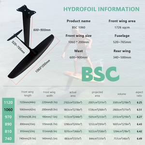 Aile hydrofoil en carbone AXIS BSC 1060, conception à contrôle de vitesse large, pour le wing foil et le surf foil, performance de glisse fluide, fourniture directe usine - Product Image 2