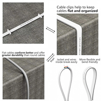Cable Ethernet Cat6 de 50 pies y 10 Gbps, Cable de Conexión LAN Plano RJ45 para Consolas de Juegos, PC y Dispositivos de Streaming, Blanco