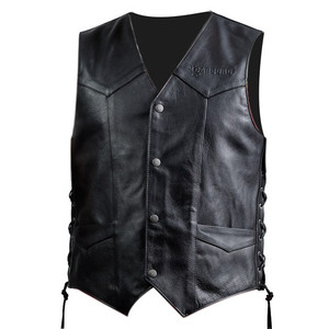 Chaleco de cuero Carburo Camelot Negro 3XL - Product Image 2