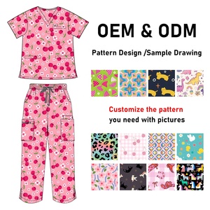 Conjuntos de Uniformes Médicos de Algodón Puro <span class=keywords><strong>para</strong></span> Mujer, Ropa Médica Personalizada, Uniformes Quirúrgicos Transpirables <span class=keywords><strong>para</strong></span> Doctoras - Product Image 4