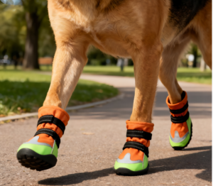 Bottes d'hiver pour <span class=keywords><strong>chien</strong></span>, mignonnes, chaudes, antidérapantes, à haute tige, pour l'extérieur, avec matériaux en tissu et caoutchouc 'Traverse' - Product Image 1